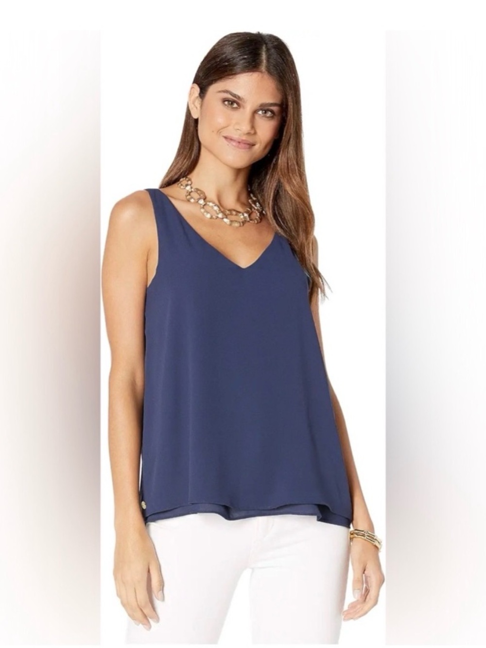Lilly Pulitzer Navy Blue Florin Top